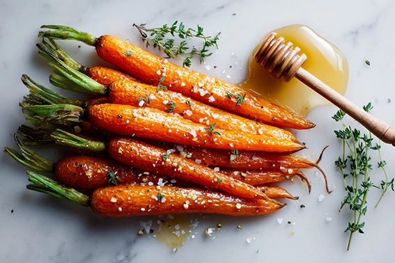 carottes rôties avec du miel